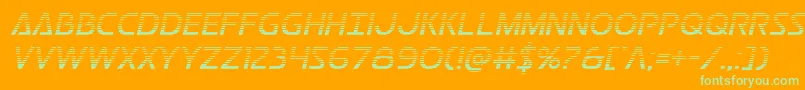 Postmastergrad Font – Green Fonts on Orange Background