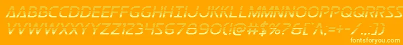 Postmastergrad Font – Yellow Fonts on Orange Background