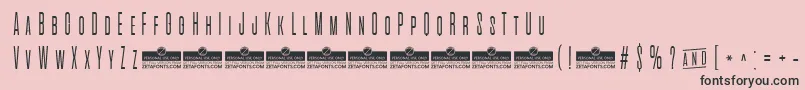 AlienscowsExtralightTrial-Schriftart – Schwarze Schriften auf rosa Hintergrund