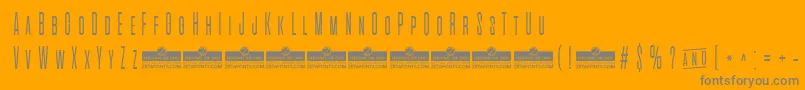 Шрифт AlienscowsExtralightTrial – серые шрифты на оранжевом фоне