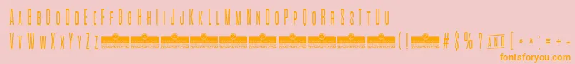 fuente AlienscowsExtralightTrial – Fuentes Naranjas Sobre Fondo Rosa