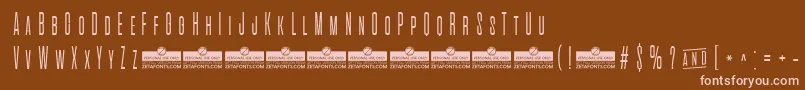 AlienscowsExtralightTrial Font – Pink Fonts on Brown Background