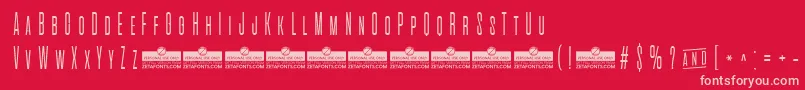 AlienscowsExtralightTrial Font – Pink Fonts on Red Background