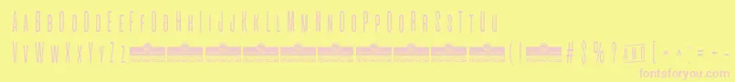 AlienscowsExtralightTrial Font – Pink Fonts on Yellow Background