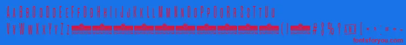 AlienscowsExtralightTrial Font – Red Fonts on Blue Background
