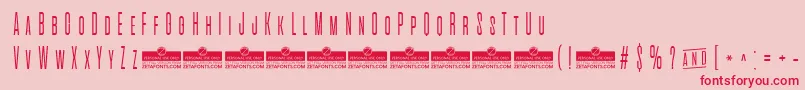 AlienscowsExtralightTrial Font – Red Fonts on Pink Background