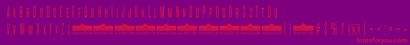 AlienscowsExtralightTrial Font – Red Fonts on Purple Background