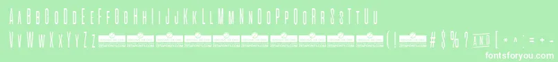 AlienscowsExtralightTrial Font – White Fonts on Green Background