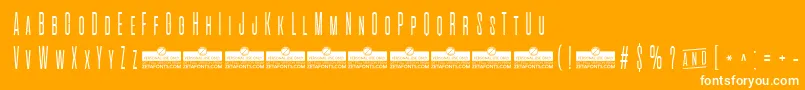 AlienscowsExtralightTrial Font – White Fonts on Orange Background