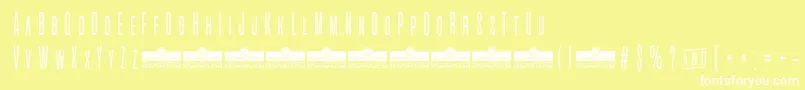 AlienscowsExtralightTrial Font – White Fonts on Yellow Background