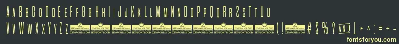 AlienscowsExtralightTrial Font – Yellow Fonts on Black Background