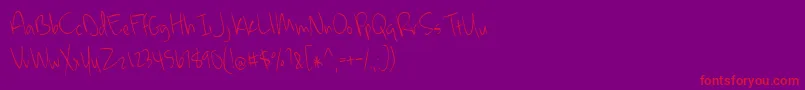 BmdMckennaLight Font – Red Fonts on Purple Background