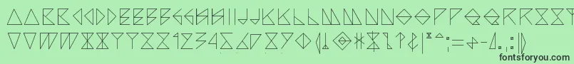 Arccos Font – Black Fonts on Green Background