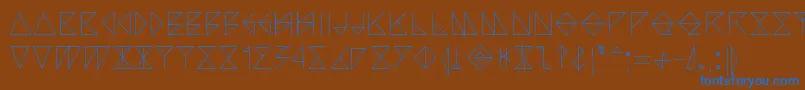 Arccos Font – Blue Fonts on Brown Background