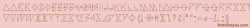 Arccos Font – Brown Fonts on Pink Background