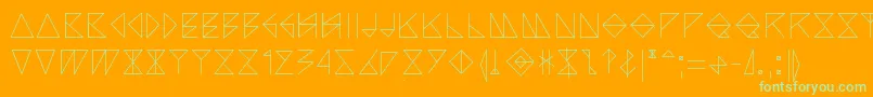 Arccos Font – Green Fonts on Orange Background