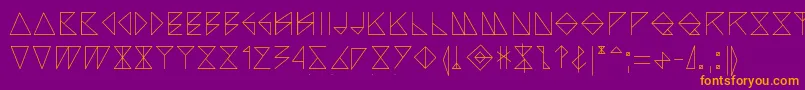 Arccos Font – Orange Fonts on Purple Background