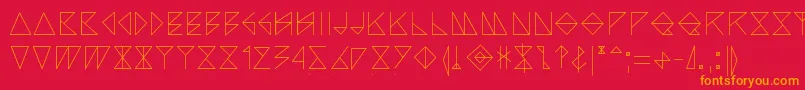 Arccos Font – Orange Fonts on Red Background