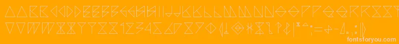Arccos Font – Pink Fonts on Orange Background