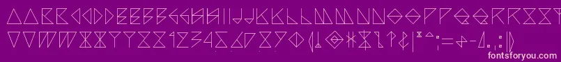 Arccos Font – Pink Fonts on Purple Background
