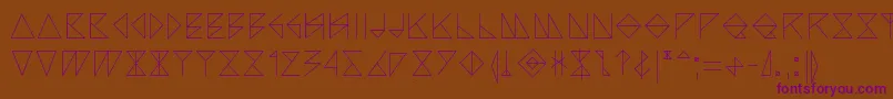 Шрифт Arccos – фиолетовые шрифты на коричневом фоне