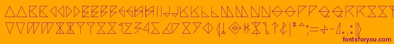 Arccos Font – Purple Fonts on Orange Background