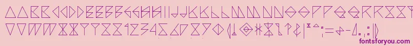 Arccos Font – Purple Fonts on Pink Background