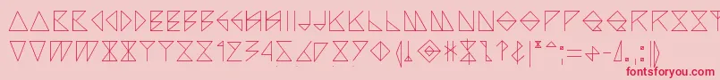 Arccos Font – Red Fonts on Pink Background