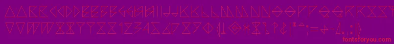 Arccos Font – Red Fonts on Purple Background
