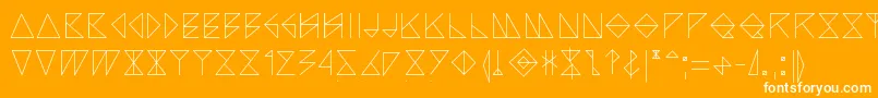 Arccos Font – White Fonts on Orange Background