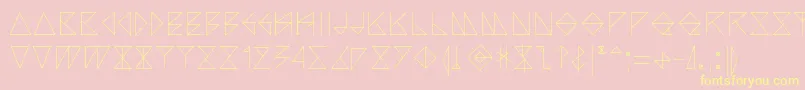 Arccos Font – Yellow Fonts on Pink Background