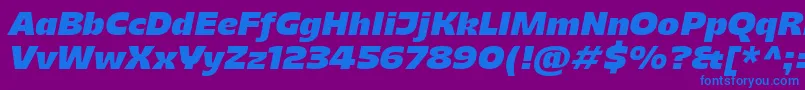 MajorisItalic Font – Blue Fonts on Purple Background