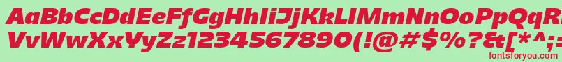 MajorisItalic Font – Red Fonts on Green Background