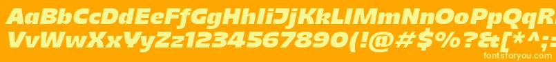 MajorisItalic Font – Yellow Fonts on Orange Background