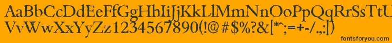 Шрифт BambergantiqueRegular – чёрные шрифты на оранжевом фоне