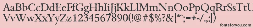 BambergantiqueRegular-fontti – mustat fontit vaaleanpunaisella taustalla