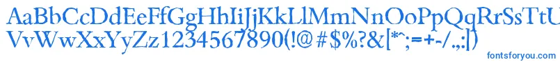 フォントBambergantiqueRegular – 白い背景に青い文字