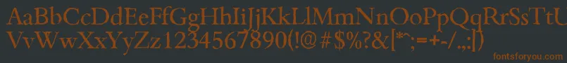 BambergantiqueRegular-fontti – ruskeat fontit mustalla taustalla