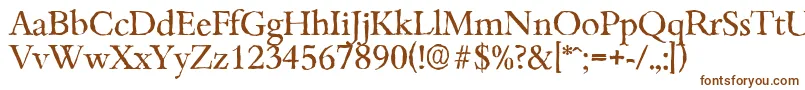 BambergantiqueRegular-fontti – ruskeat fontit valkoisella taustalla