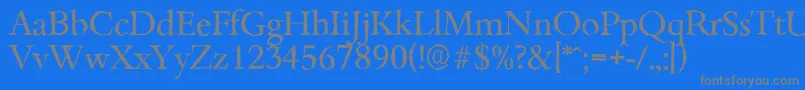 BambergantiqueRegular Font – Gray Fonts on Blue Background