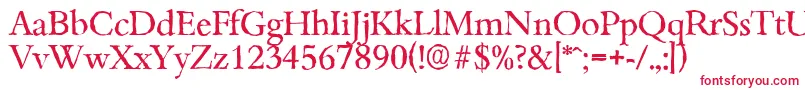 BambergantiqueRegular-Schriftart – Rote Schriften auf weißem Hintergrund