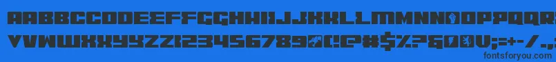 Шрифт Coder – чёрные шрифты на синем фоне