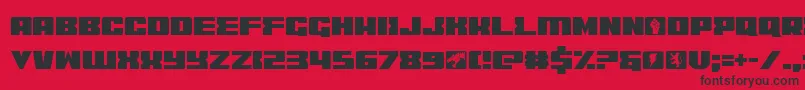 fuente Coder – Fuentes Negras Sobre Fondo Rojo