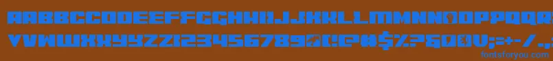 フォントCoder – 茶色の背景に青い文字