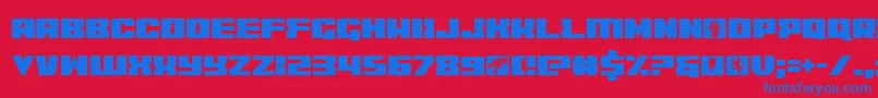 Coder Font – Blue Fonts on Red Background