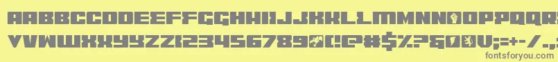 フォントCoder – 黄色の背景に灰色の文字