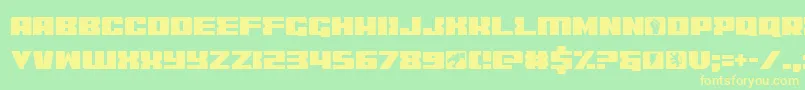 Coder Font – Yellow Fonts on Green Background