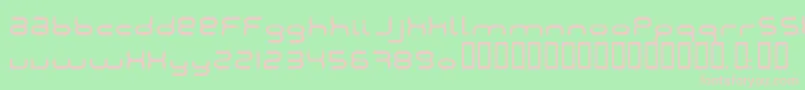 Montana2-fontti – vaaleanpunaiset fontit vihreällä taustalla