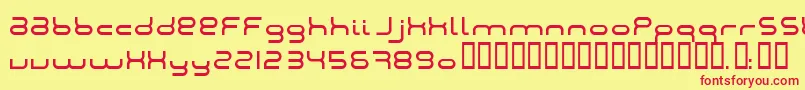 フォントMontana2 – 赤い文字の黄色い背景