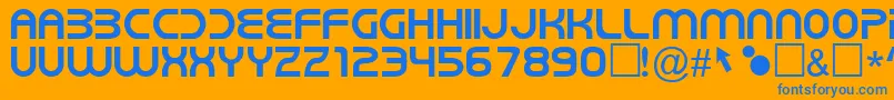 NewWorldVibes Font – Blue Fonts on Orange Background